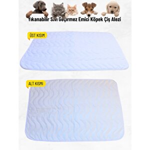 Kapitoneli Yıkanabilir Sıvı Geçirmez Emici Köpek Kedi Çiş Alezi 60x90 Cm