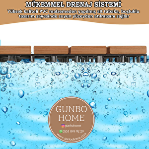 Tik Ağacı Yer Karosu 9 Adet 1 Koli Bahçe Banyo Deck Ahşap Karo Masif Yer Döşemesi Balkon Deck