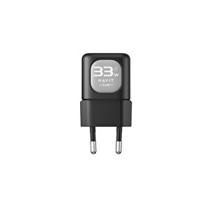 Havit Uc230 33w Gan Teknoloji Hızlı Şarj Adaptörü - Type-c Ve Usb
