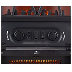 3 Pencereli 1800 W Led Elektrikli Şömine Isıtıcı Şömine Dekoratif Soba Full Metal Kasa