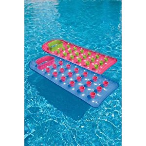 Intex Bardaklı Mavi Kırmızı Yatak 188x71 Cm Idy59895