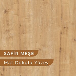 Furniqo Km-2 Çok Amaçlı Komodin, Yan Sehpa, Safir Meşe