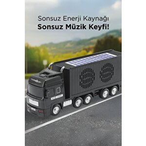 Torima D45 Siyah Tır Bluetooth Hoparlör Fm-aux-usb Destekli Güneş Enerjili Speaker
