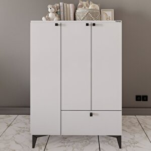 Gg-1 Bebek Gardırobu, Genç Odası Gardırobu, Çocuk Dolabı, Beyaz