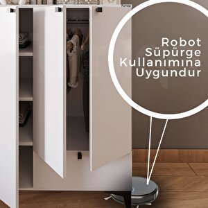 Furniqo Gg-1 Bebek Gardırobu, Genç Odası Gardırobu, Çocuk Dolabı, Beyaz