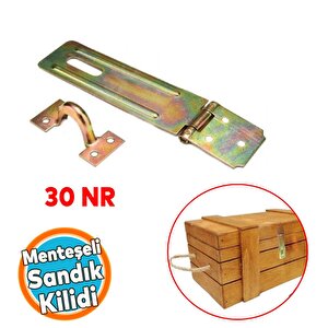 Sandık Kutu Askısı Kilit 30 Luk Menteşeli Tosba Kilit Asma Kilit Aparatı