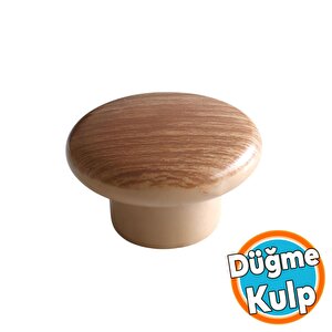 Mobilya Düğme Kulp Açık Ceviz Renk Mutfak Dolap Dolabı Çekmece Kulpu Kulbu Plastik Tek Vida