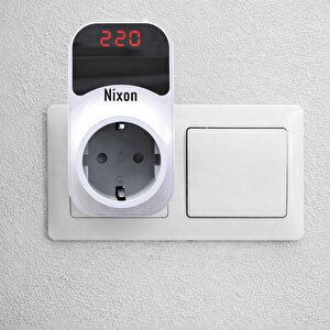 Nixon Premium Serisi 150/280v 16 Amper Ayarlanabilir Gerilim Ve Voltaj Korumalı Dijital Ekranlı Priz