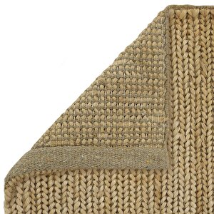 Cool Halı Tessa Dark Natural Jüt Halı Yolluk El Dokuma Doğal Iplik Örgü Hasır Halı Naturel Jüt Kilim