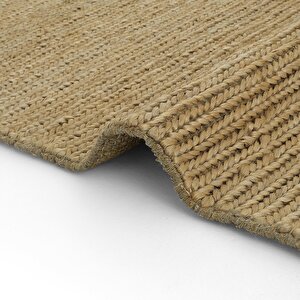 Cool Halı Tessa Dark Natural Jüt Halı Yolluk El Dokuma Doğal Iplik Örgü Hasır Halı Naturel Jüt Kilim