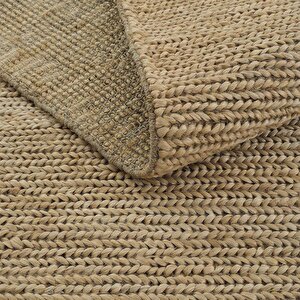 Cool Halı Tessa Dark Natural Jüt Halı Yolluk El Dokuma Doğal Iplik Örgü Hasır Halı Naturel Jüt Kilim