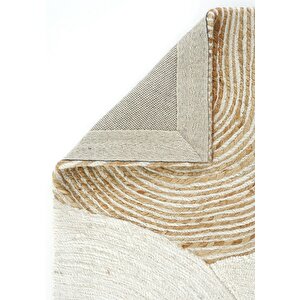 Cool Halı Elegance Natural Beyaz Jüt Halı Yün Dekoratif Otantik El Halısı Bohem El Dokuma Halı