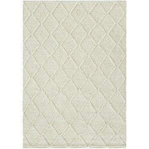 Elegance 01 Krem Yün Halı Salon Halısı Koridor Halı Yolluk El Dokuma Halı Örgü El Halısı 80x300 cm
