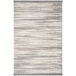 Mikasa Mks 01 Gri Beyaz Yumuşak Dokulu Halı Kilim Salon Koridor Kesme Dokuma Makine Halısı 80x450 cm