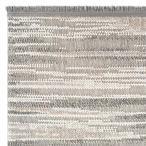 Mikasa Mks 01 Gri Beyaz Yumuşak Dokulu Halı Kilim Salon Koridor Kesme Dokuma Makine Halısı 100x400 cm