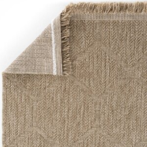 Cool Halı Mocha 669 Bej Halı Kilim Mutfak Koridor Yolluk Jüt Hasır Görünüm Dokuma Makine Halı