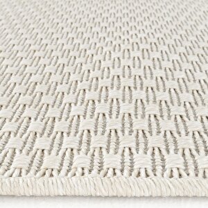 Cool Halı Milano 666 Krem Hasır Doku Halı Kilim Salon Mutfak Koridor Kesme Yolluk Dokuma Makine Halı