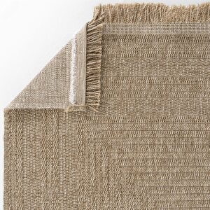 Cool Halı Mocha 668 Bej Halı Kilim Salon Mutfak Koridor Yolluk Jüt Hasır Görünüm Dokuma Makine Halı