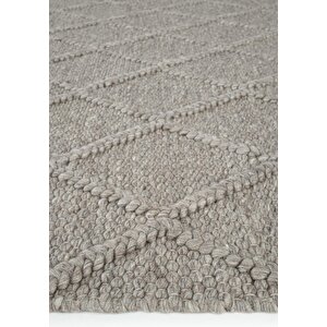 Cool Halı Elegance 01 Kahve Yün Halı Natural Salon Koridor Halı Yolluk El Dokuma Halı Örgü El Halısı