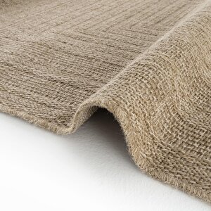 Cool Halı Mocha 668 Bej Halı Kilim Salon Mutfak Koridor Yolluk Jüt Hasır Görünüm Dokuma Makine Halı