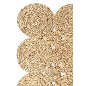 Stew Ca-104 Natural Doğal Jüt Halı El Dokuma Hasır Halı Dekoratif Jüt Vintage Jüt Kilim 120x180 cm