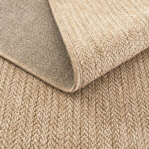 Cool Halı Mocha 670 Bej Katlama Halı Kilim Koridor Kesme Yolluk Jüt Hasır Görünüm Dokuma Makine Halı