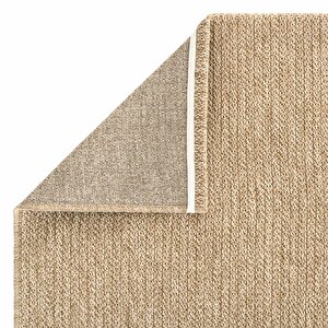 Cool Halı Mocha 670 Bej Katlama Halı Kilim Koridor Kesme Yolluk Jüt Hasır Görünüm Dokuma Makine Halı