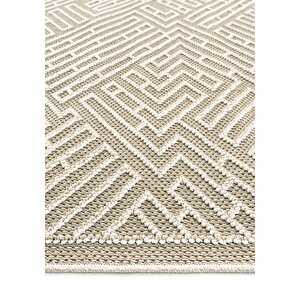 Cool Halı Elit 12 Bej Salon Halısı Bukle İskandinav Halı Yolluk Etnik Mutfak Halısı Koridor Halısı