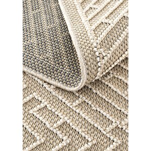 Cool Halı Elit 12 Bej Salon Halısı Bukle İskandinav Halı Yolluk Etnik Mutfak Halısı Koridor Halısı