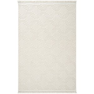Harmony 1550 Krem Yumuşak Dokulu Çocuk Odası Halısı Modern Salon Dokuma Makine Halısı 100x150 cm