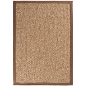 Milano 666 Kahve Bordürlü Hasır Dokulu Halı Kilim Salon Koridor Kesme Dokuma Makine Halısı 80x350 cm