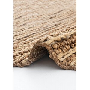 Cool Halı Naturals 1152 Natural Doğal Jüt Halı El Dokuma Hasır Halı Dekoratif Jüt Örgü Halı