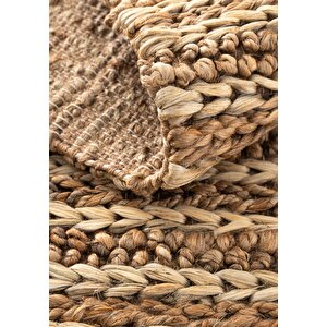 Cool Halı Naturals 1152 Natural Doğal Jüt Halı El Dokuma Hasır Halı Dekoratif Jüt Örgü Halı