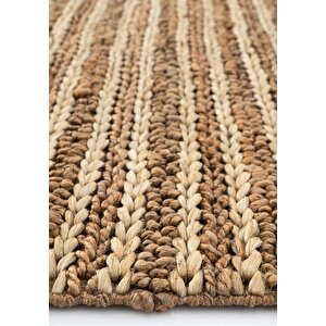 Cool Halı Naturals 1152 Natural Doğal Jüt Halı El Dokuma Hasır Halı Dekoratif Jüt Örgü Halı