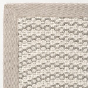 Cool Halı Milano 666 Krem Bordürlü Hasır Dokulu Halı Kilim Salon Koridor Kesme Dokuma Makine Halısı