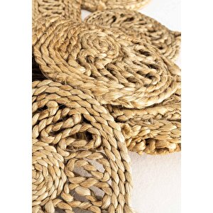 Cool Halı Stew Ca-109 Natural Oval Jüt Halı El Dokuma Dekoratif Jüt Örgü Halı Vintage Jüt Kilim