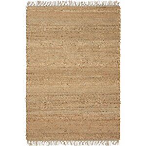 Vime 02 Natural Jüt Halı Yolluk El Dokuma Jüt Kilim Hasır Dekor Otantik Halı bohem el halı 140x200 cm