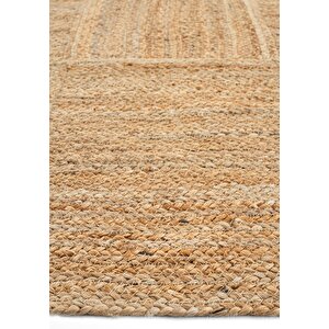 Cool Halı Vime 06 Natural Jüt Halı El Dokuma Jüt Kilim Hasır Halı Dekor Otantik Halı Bohem El Halısı