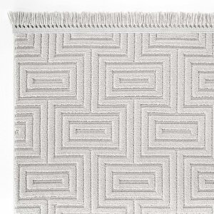 Harmony 1550 Gri Yumuşak Doku Çocuk Odası Halısı Modern Koridor Salon Dokuma Makine Halısı 120x180 cm