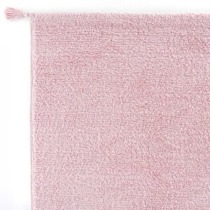 Cool Cotton Ccn Plain Pudra Makinede Yıkanabilir Kaymaz Taban Pamuk Dokuma Bebek Halı 120x180 cm