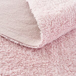 Cool Halı Cool Cotton Ccn Plain Pudra Makinede Yıkanabilir Kaymaz Taban Pamuk Dokuma Bebek Halı
