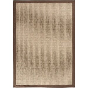 Milano 667 Kahve Bordürlü Hasır Dokulu Halı Kilim Salon Koridor Kesme Dokuma Makine Halısı 160x200 cm