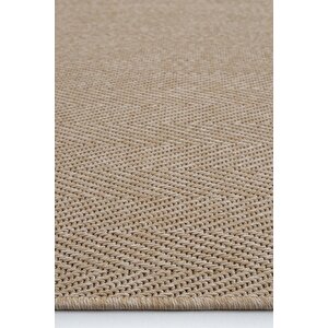 Cool Halı Milano 665 Bej Hasır Dokulu Kilim Salon Mutfak Koridor Kesme Yolluk Dokuma Makine Halısı