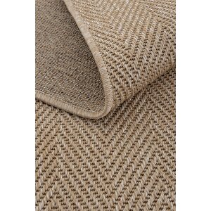 Cool Halı Milano 665 Bej Hasır Dokulu Kilim Salon Mutfak Koridor Kesme Yolluk Dokuma Makine Halısı