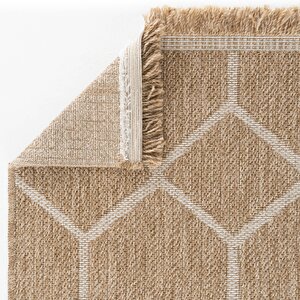 Cool Halı Mocha 669 Beyaz Halı Kilim Salon Koridor Yolluk Jüt Hasır Görünüm Dokuma Makine Halı