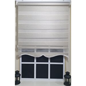 Zebra Stor Perde Mavi Çizgili Etek Dilimli St 011