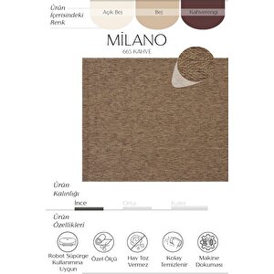 Cool Halı Milano 665 Kahve Hasır Halı Kilim Salon Mutfak Koridor Kesme Yolluk Dokuma Makine Halısı