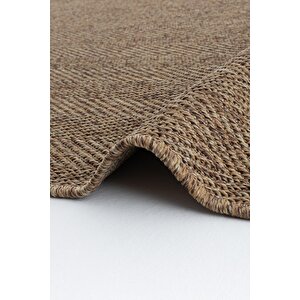 Cool Halı Milano 665 Kahve Hasır Halı Kilim Salon Mutfak Koridor Kesme Yolluk Dokuma Makine Halısı