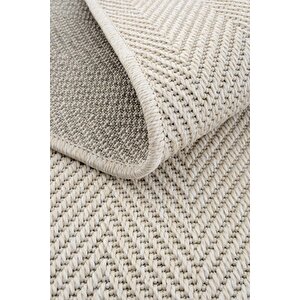 Cool Halı Milano 665 Krem Hasır Halı Kilim Salon Mutfak Koridor Kesme Yolluk Dokuma Makine Halısı