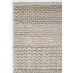 Cool Halı Elegance J352 Bej Yün Halı Natural Salon Koridor Halı Yolluk El Dokuma Halı Örgü El Halısı